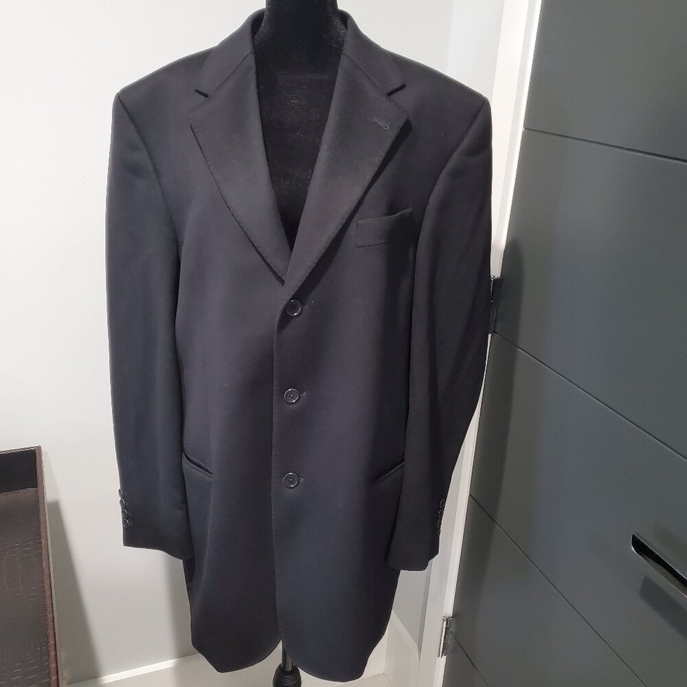 Men's Hathaway Platinum Black 100% Cashmere Blazer Made in Italy  No Size Tag